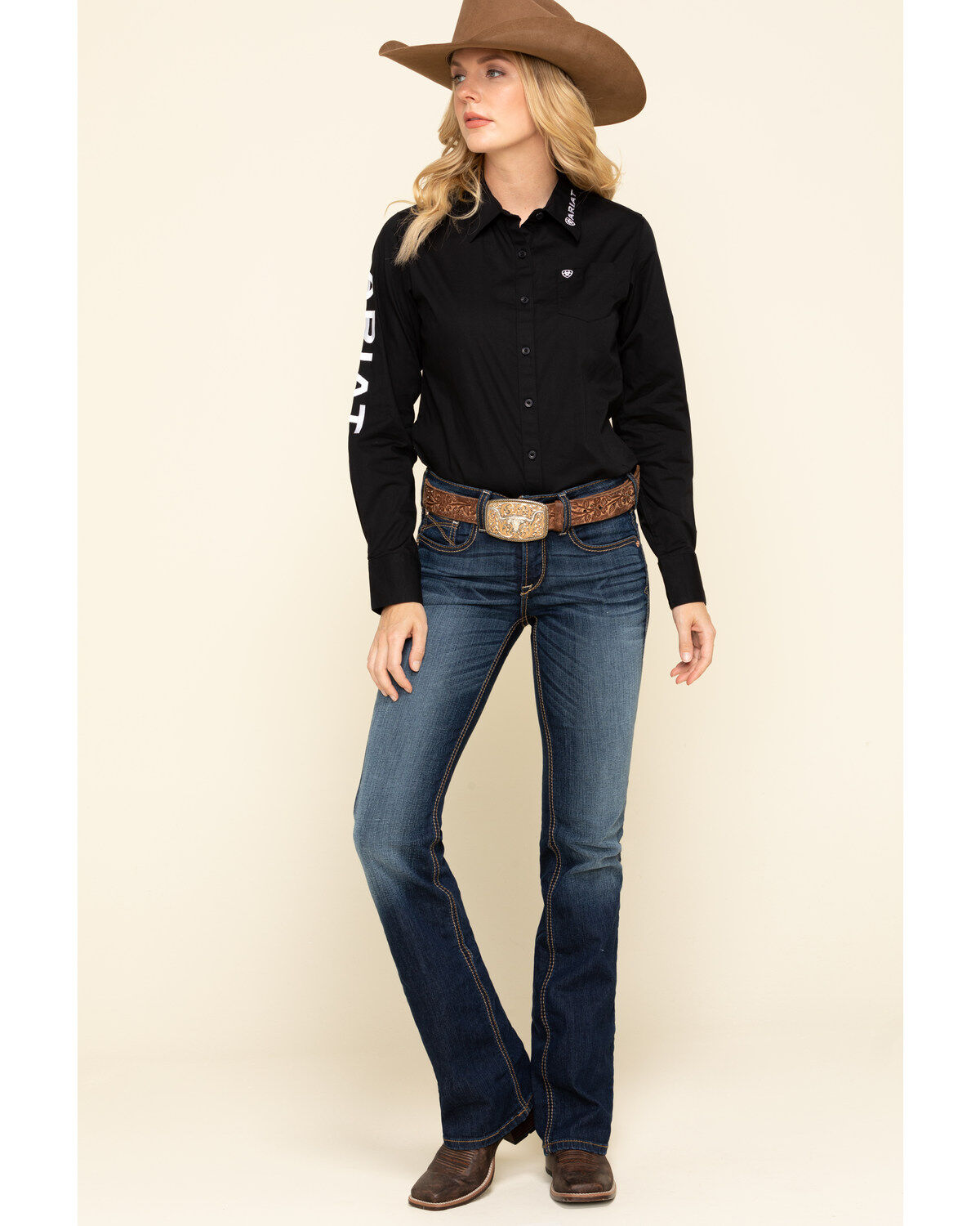 Ariat Women's Team Kirby Stretch Logo Long Sleeve Shirt