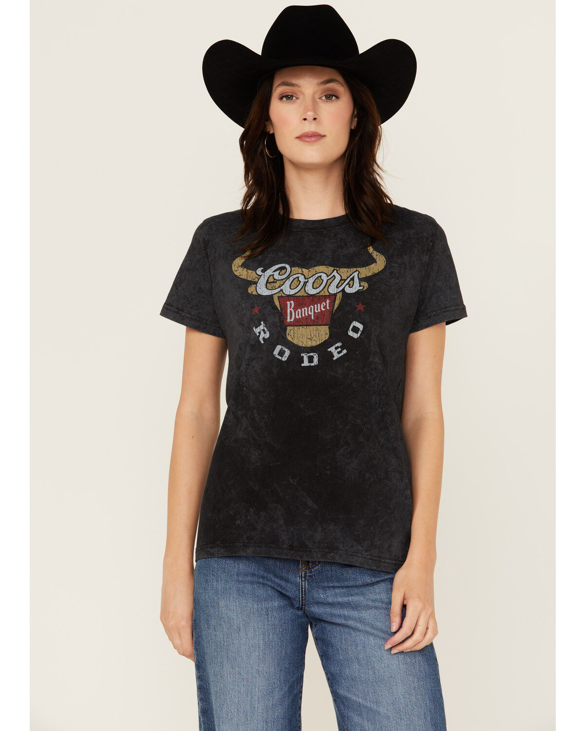 Coors Women's Banquet Logo Steer Head Short Sleeve Graphic Tee