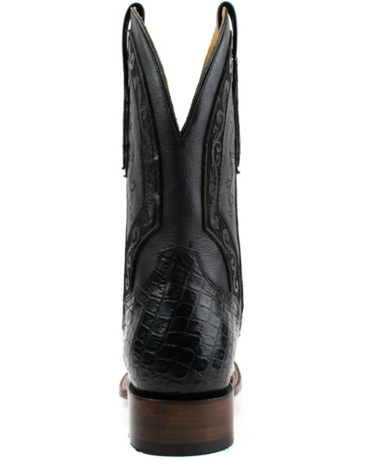 El Dorado Men's Scallop American Alligator Exotic Western Boot - Broad Square Toe