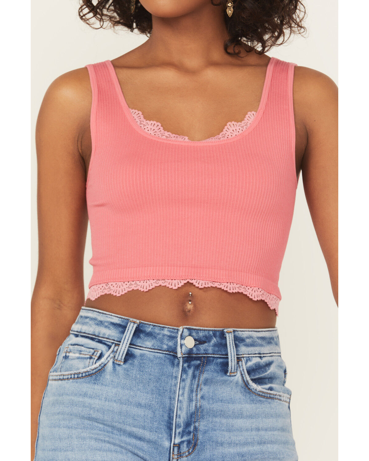 Fornia Women's Lace Trim Bralette