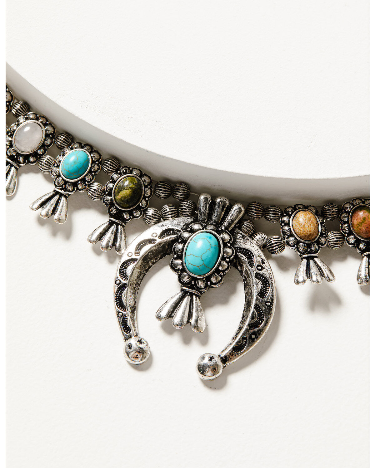 Shyanne Women's Bisbee Falls Silver Squash Blossom Necklace