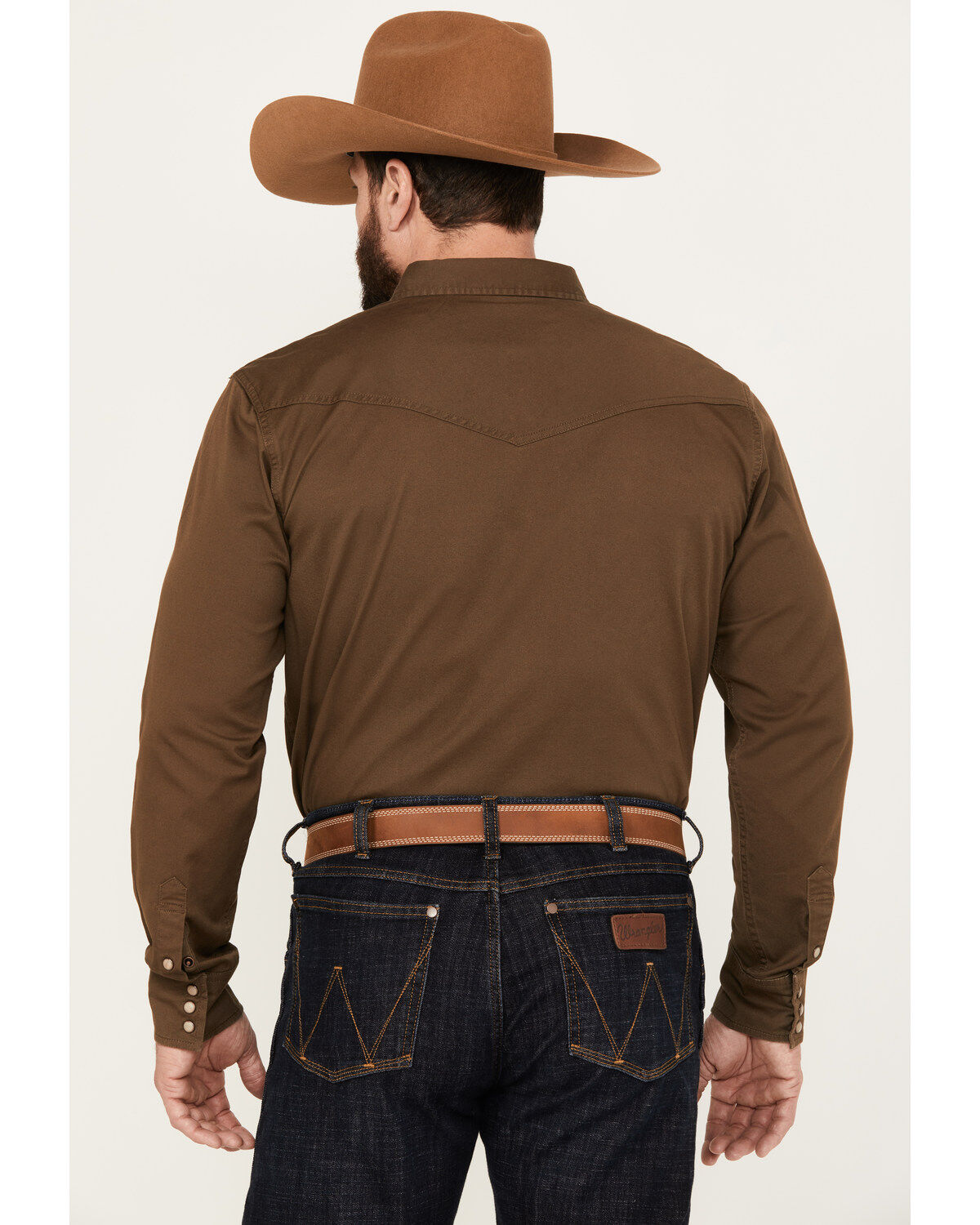 Blue Ranchwear Men's Solid Twill Long Sleeve Snap Stretch Western Shirt