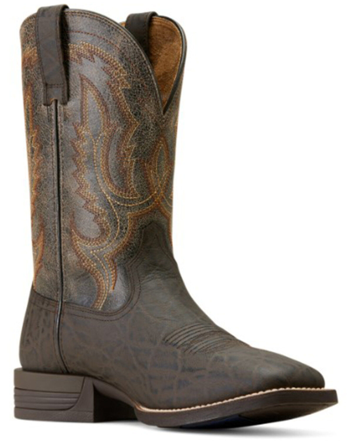 Ariat Men's Steadfast Elephant Print Performance Western Boots - Broad Square Toe