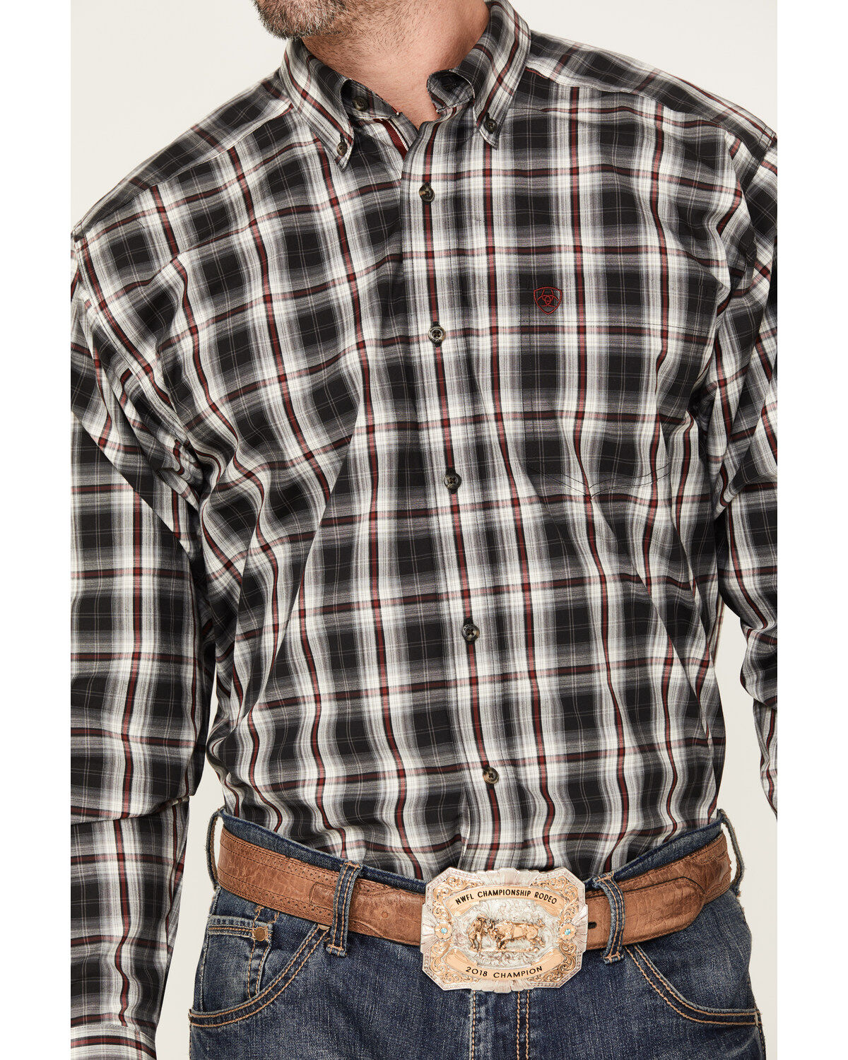 Ariat Men's Pro Series Wilton Classic Fit Long Sleeve Button-Down Shirt