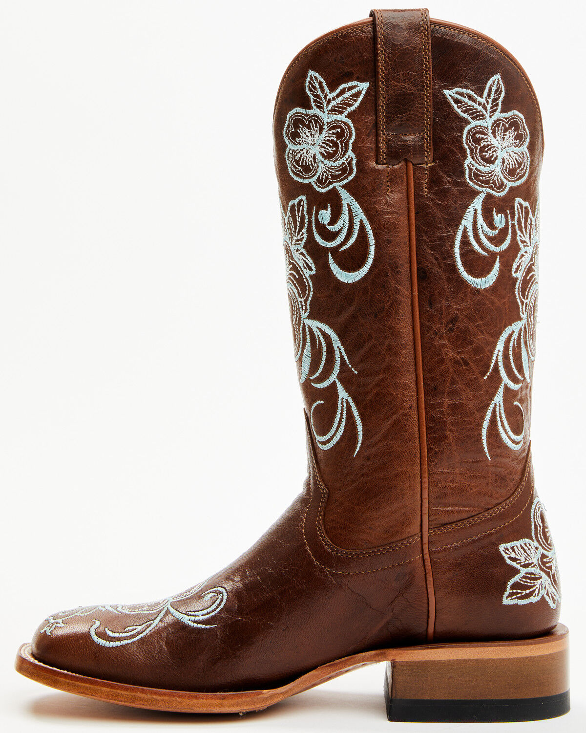 Shyanne Women's Lasy Floral Embroidered Western Boots - Broad Square Toe
