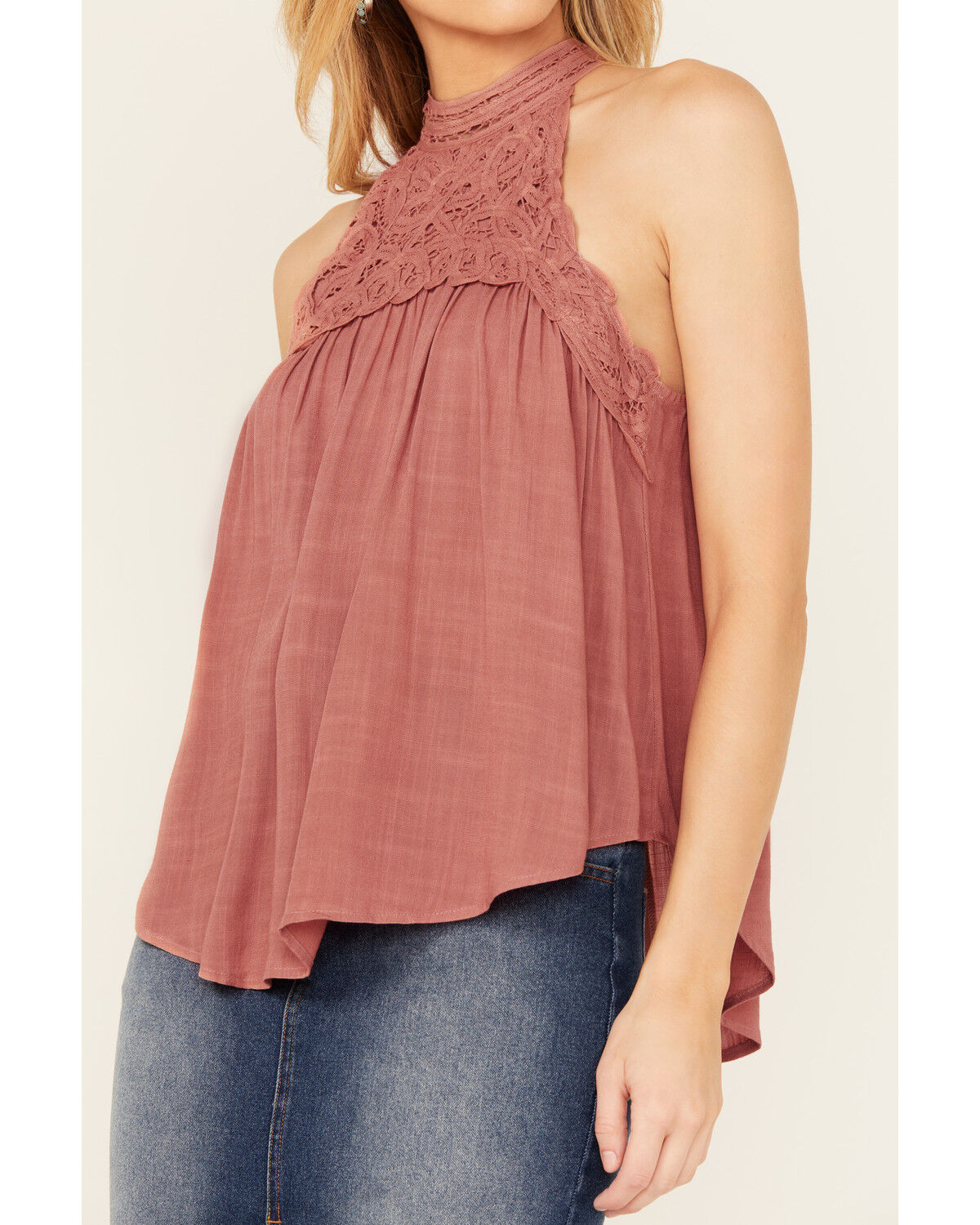 Eyeshadow Women's Battenburg Lace Tank