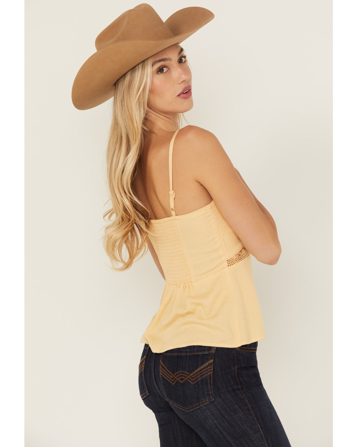 Idyllwind Women's Lace Inset Tie-Front Cami