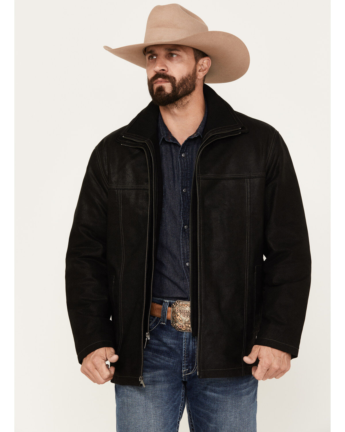 Scully Men's Suede Double Collar Jacket