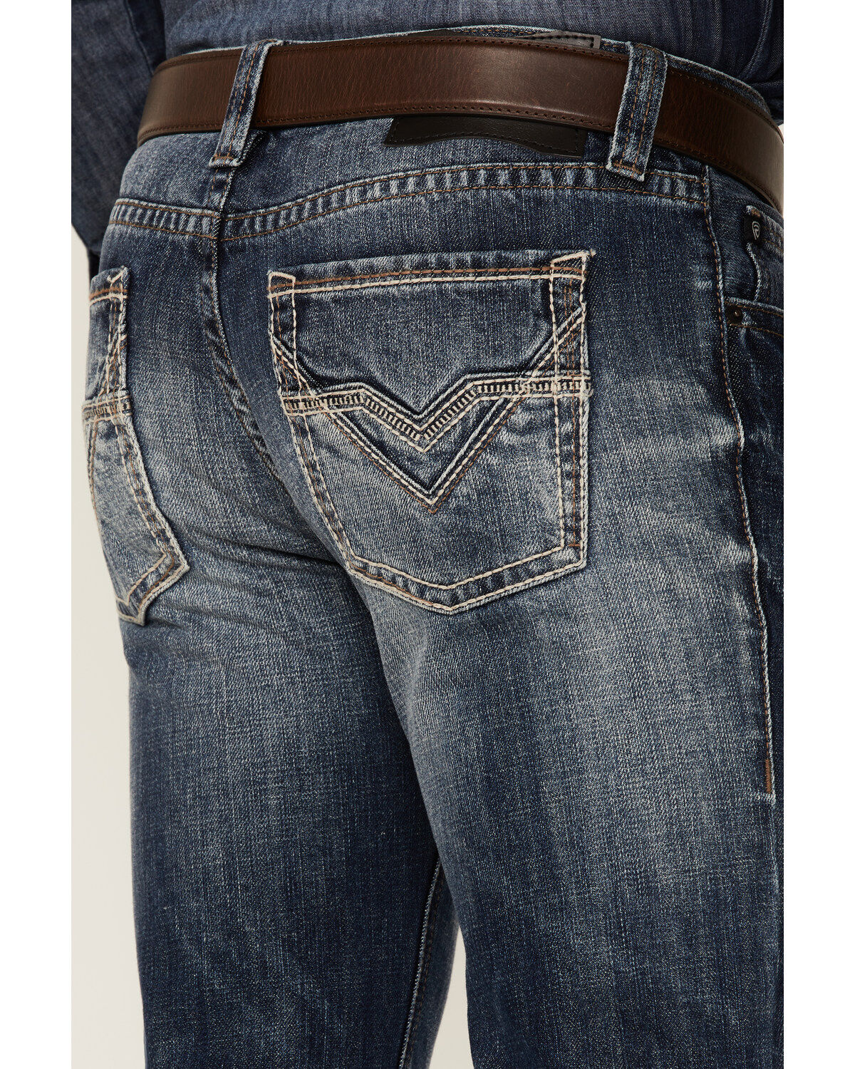 Rock & Roll Denim Men's Medium Wash Pistol Regular Bootcut Jeans