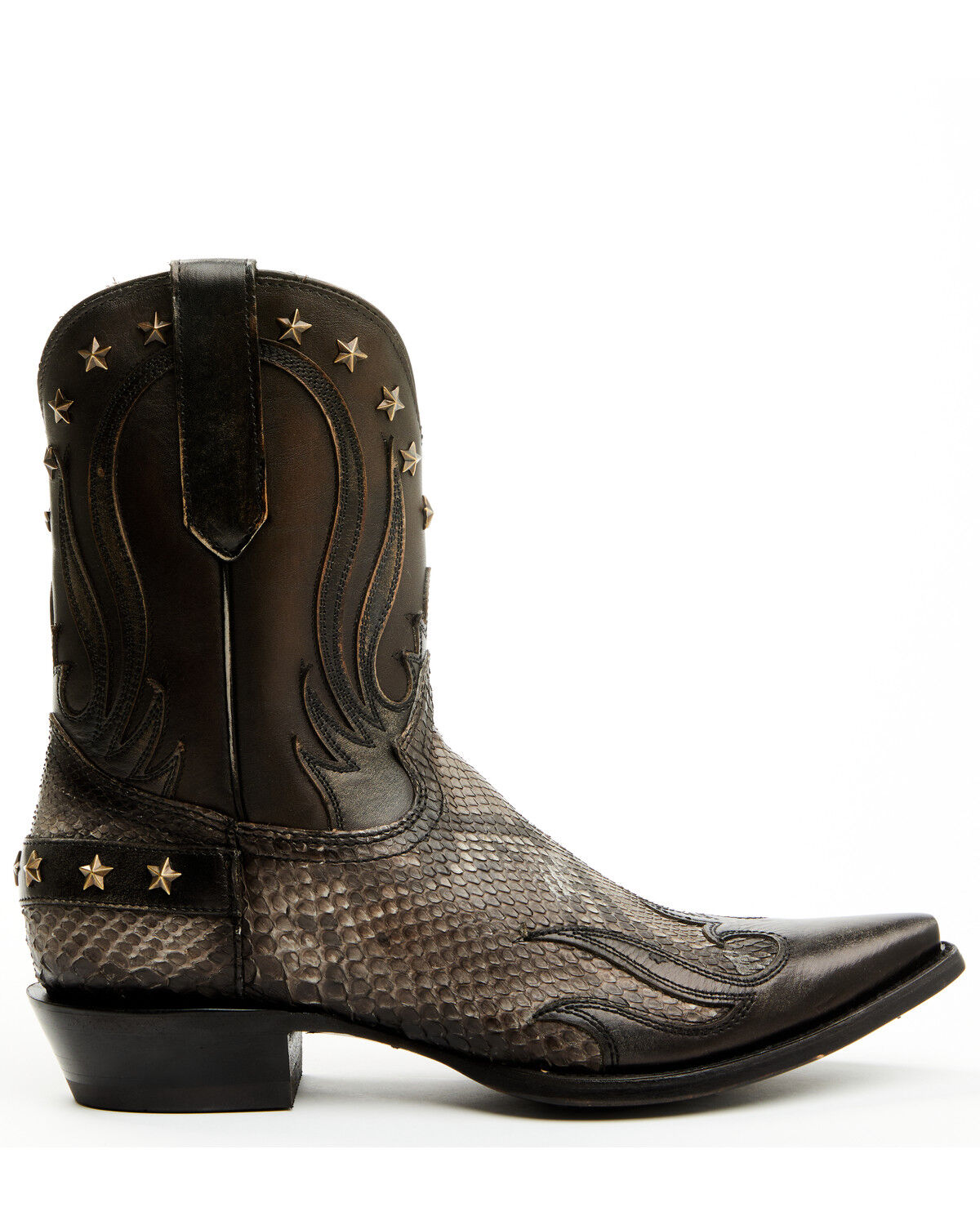 Corral Men's Exotic Python Overlay Short Western Boots - Snip Toe
