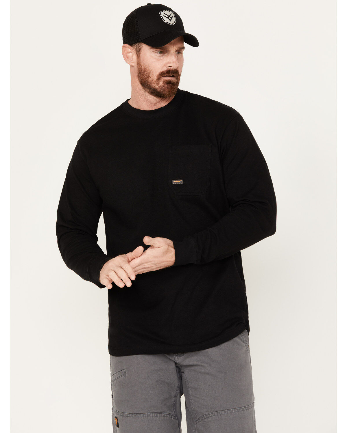 Ariat Men's Rebar Stretch Union City Long Sleeve Work T-Shirt