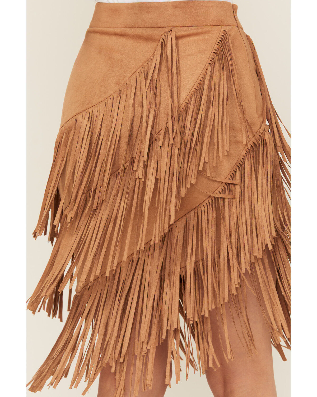 Idyllwind Women's Tina Faux Suede Fringe Mini Skirt