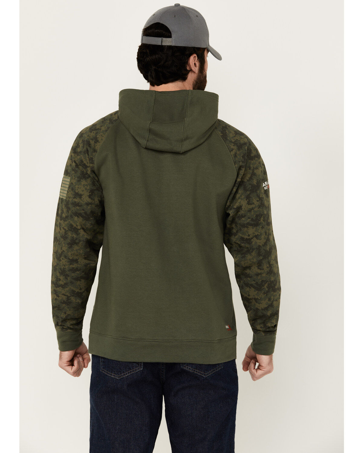 Ariat Men's FR DuraStretch Patriot Camo Print Hooded Sweatshirt