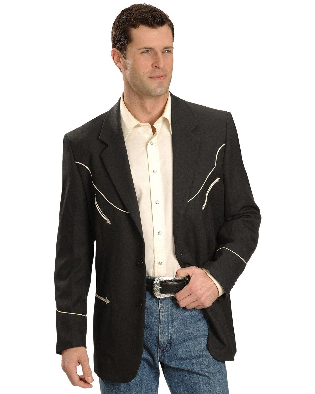 Scully Men's Retro Embroidered Sport Coat