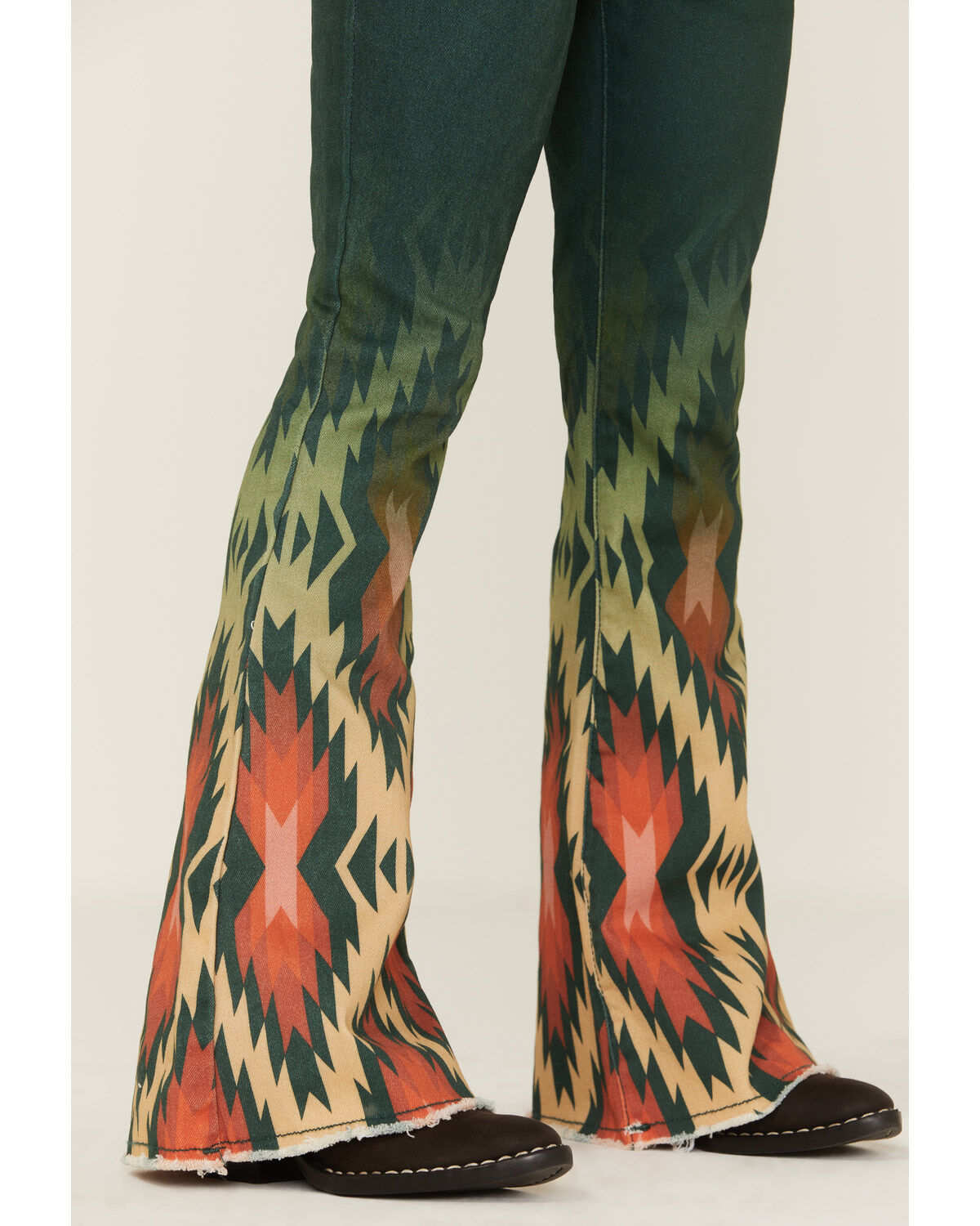 Ranch Dress'n Girls' Southwestern Print Flare Jeans