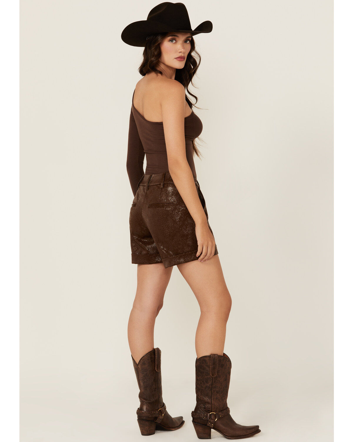 Dear John Women's Mid Rise Snake Print Shorts