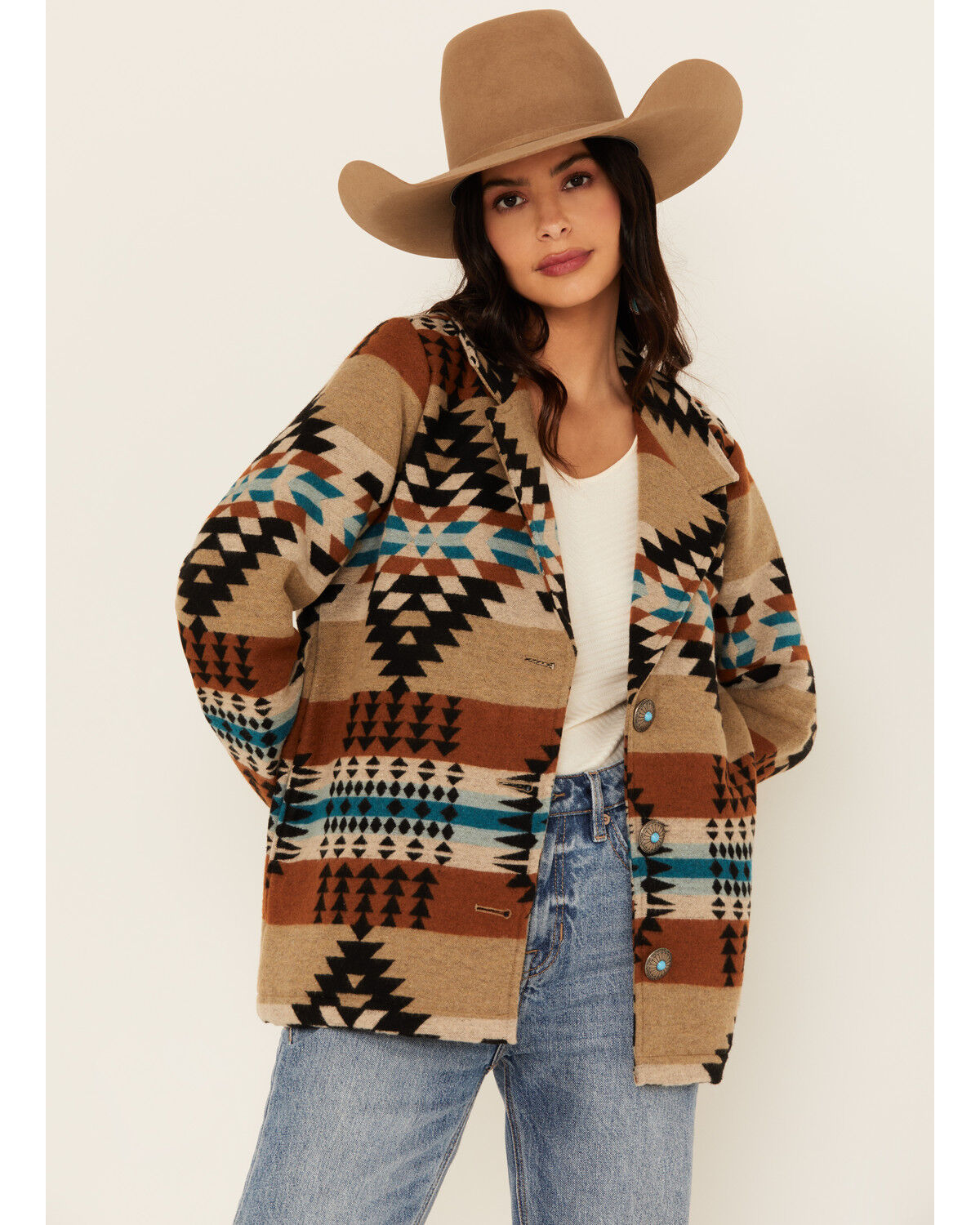 Cotton & Rye Women's Southwestern Print Blazer
