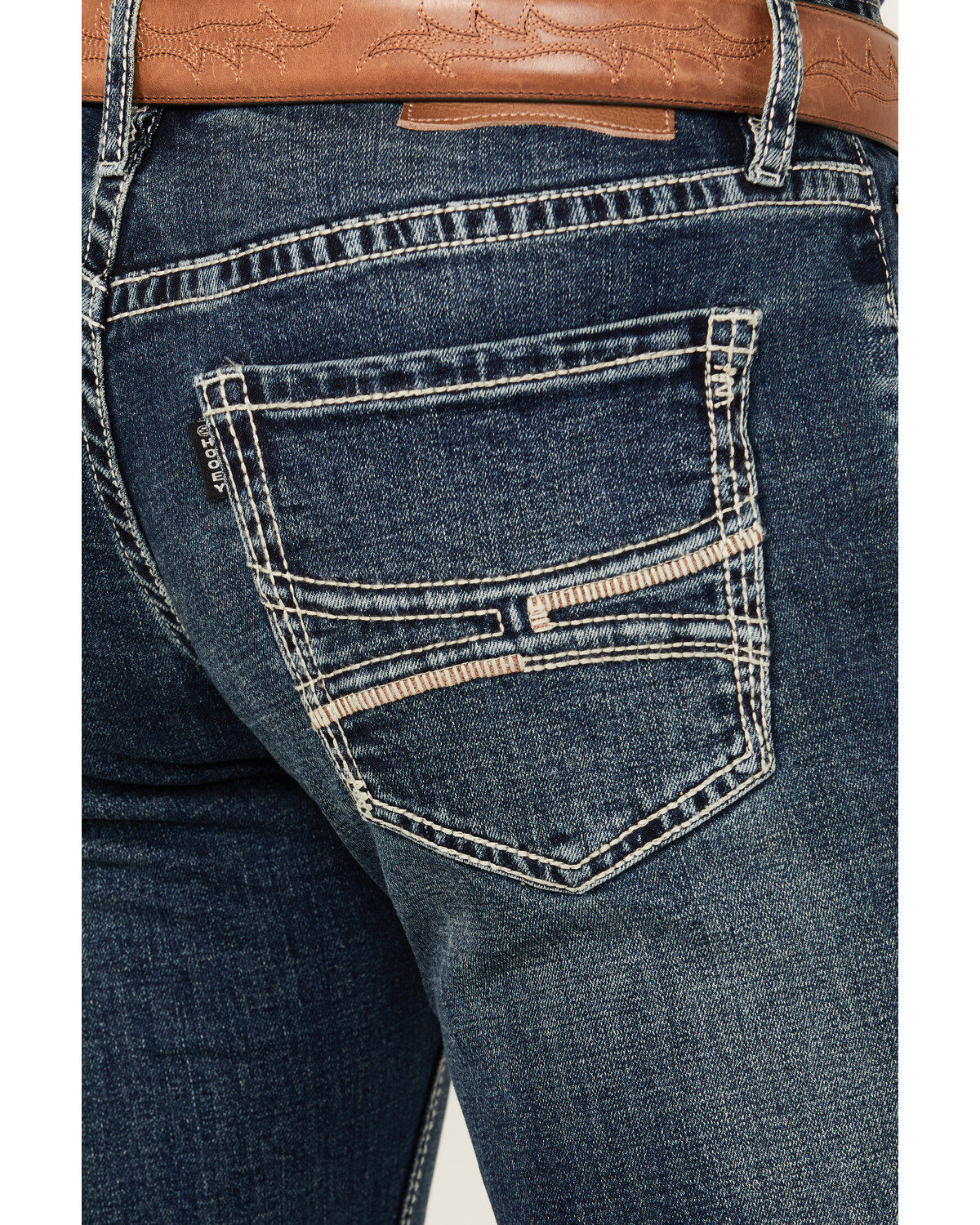 Hooey by Rock & Roll Denim Men's Revolver Dark Vintage Wash Slim Straight Reflex Denim Jeans