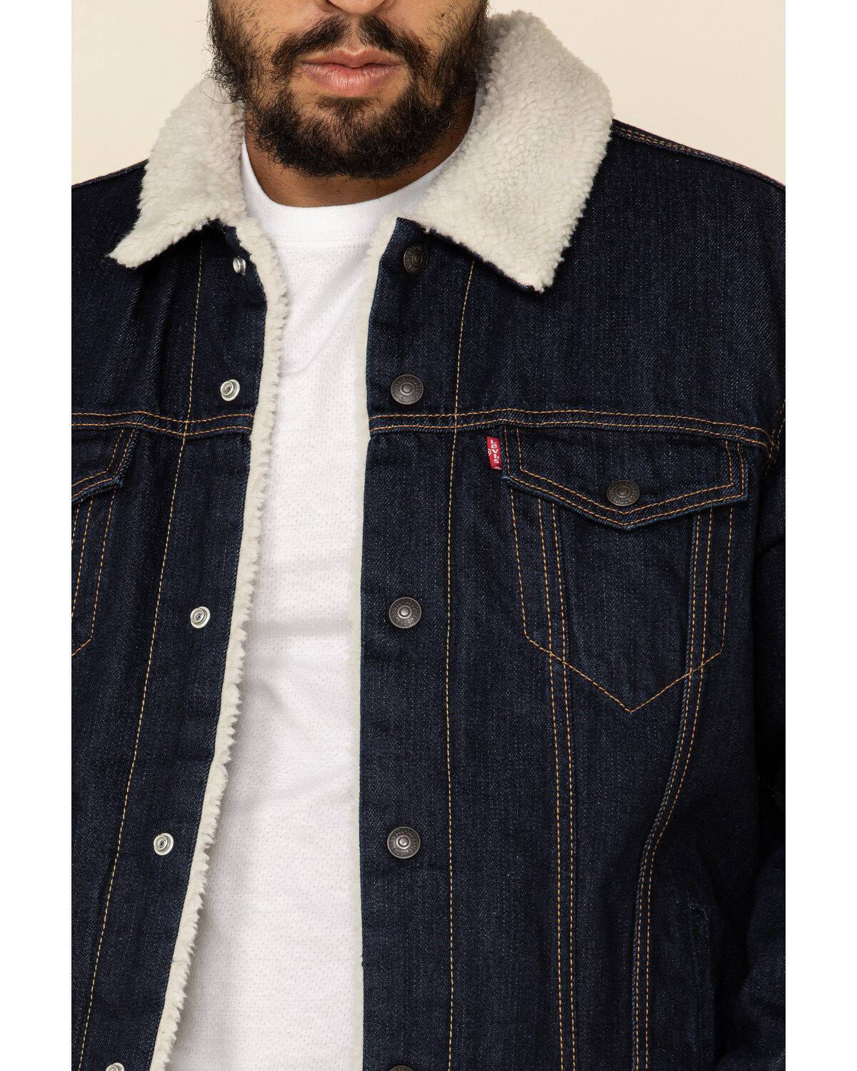 Levi's Men's Juniper Sherpa Lined Trucker Denim Jacket