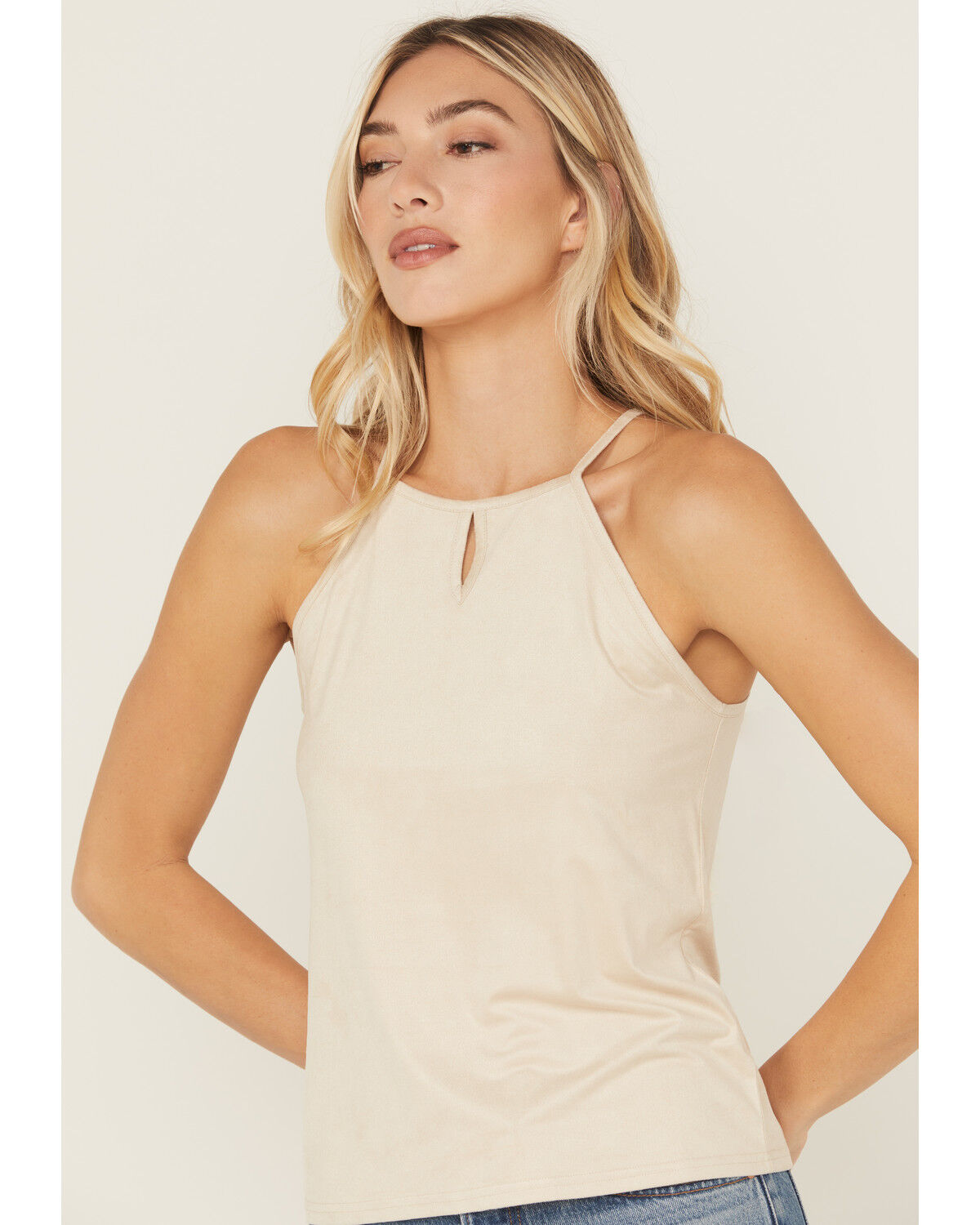 Shyanne Women's Faux Suede Halter Tank