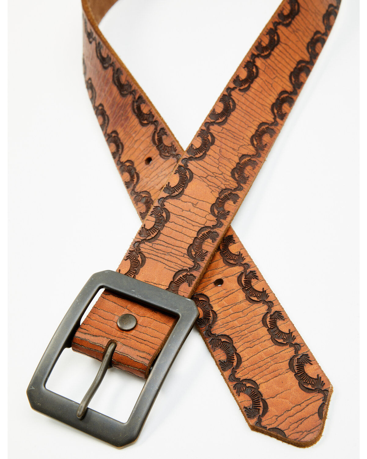 Cody James Men's Dawson Vintage Tooled Edge Belt