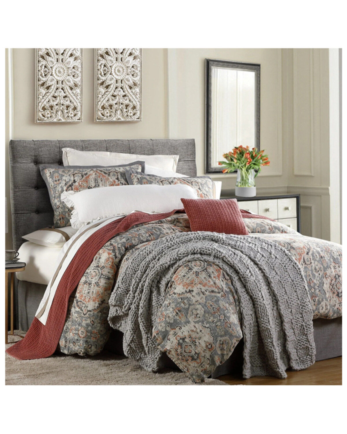 HiEnd Accents Carmen Kilim 3-Piece Super Queen Comforter Set