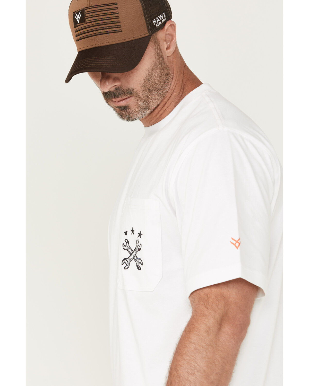 Hawx Men's Wrenches Embroidered Pocket Short Sleeve Work T-Shirt