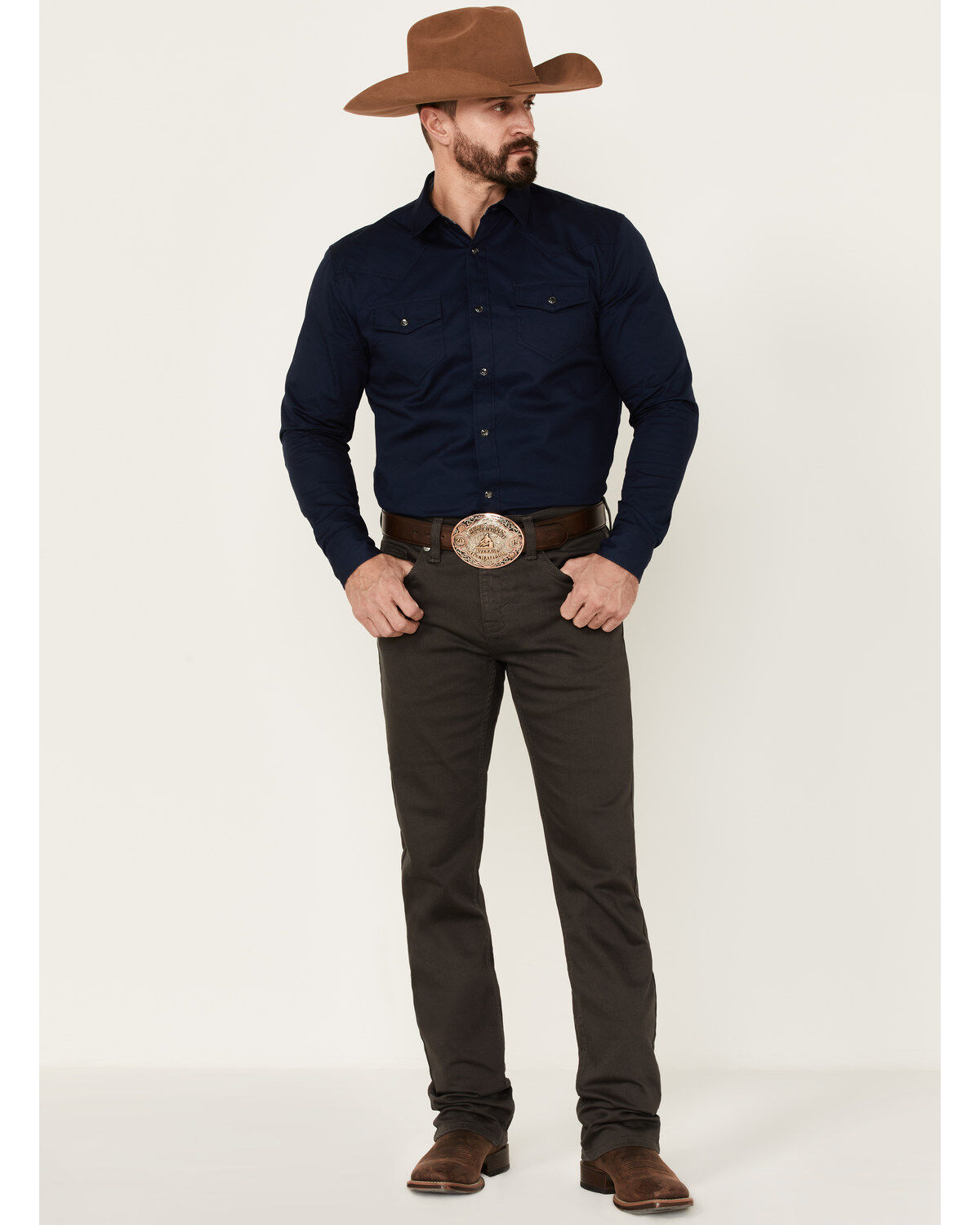 Cody James Men's Appaloosa Gray Wash Slim Straight Stretch Denim Jeans