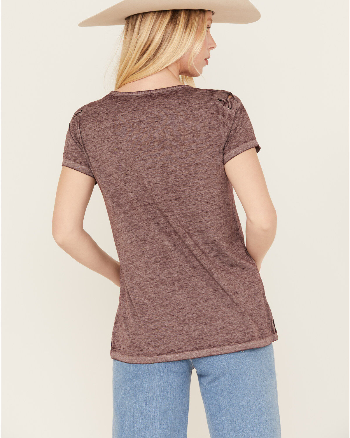 Blended Women's Whiskey Lace-Up Graphic Tee