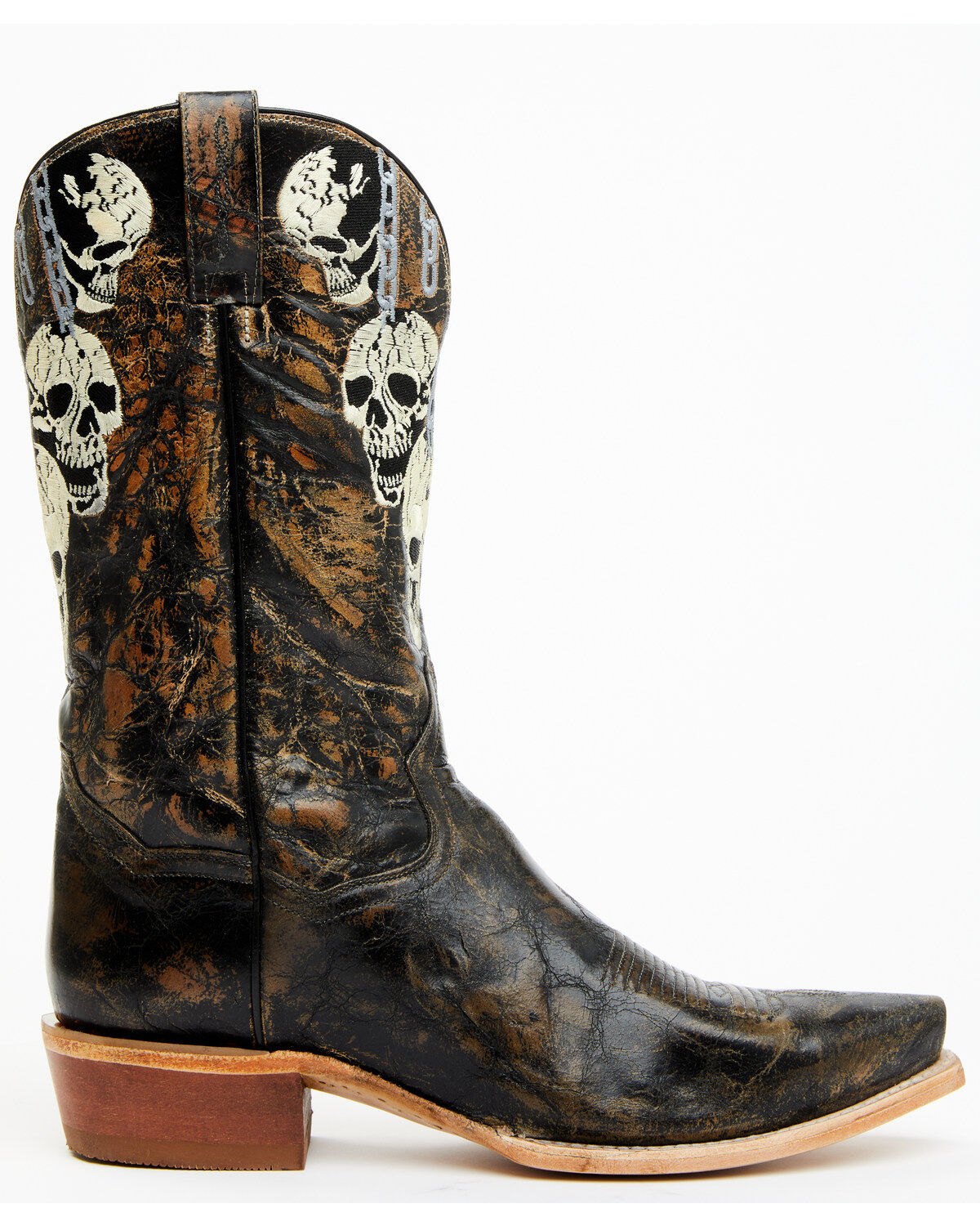 Dan Post Men's 13" Skull Face Tall Western Boot - Snip Toe