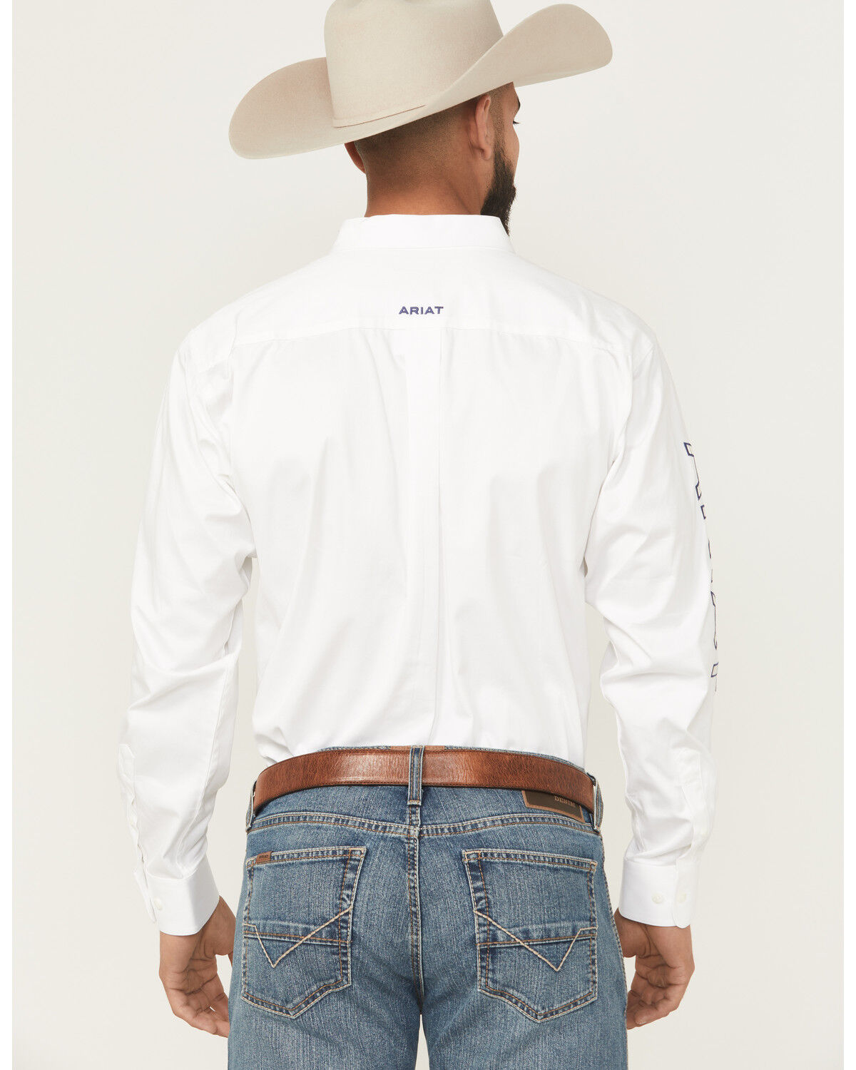 Ariat Men's Team Logo Solid Long Sleeve Button-Down Western Shirt - Big