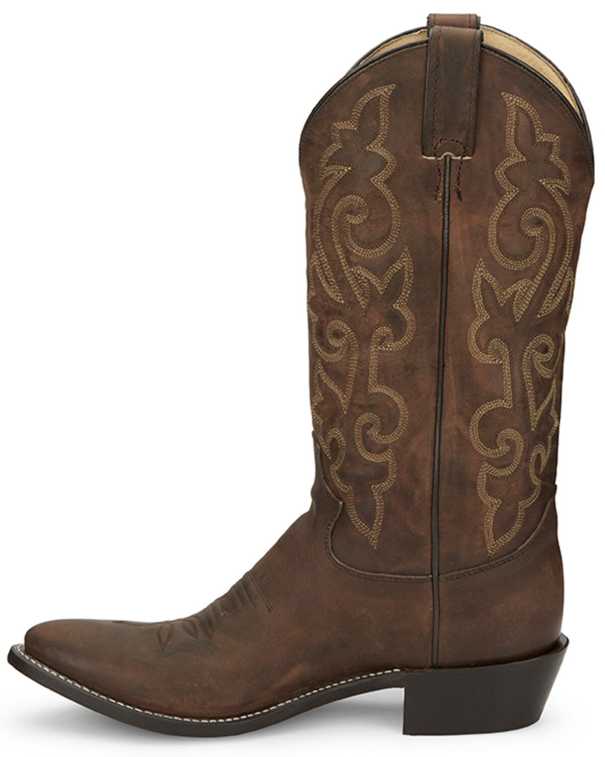 Justin Men's Leather Western Boots - Round Toe