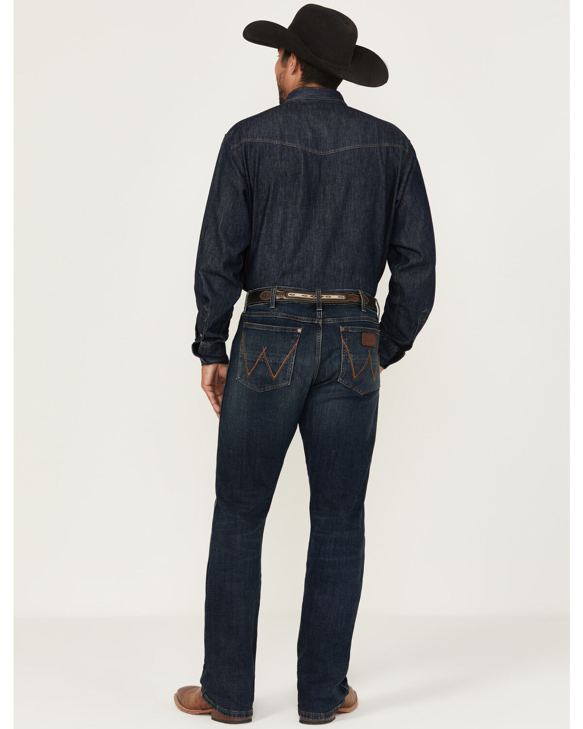 Wrangler Retro Men's Richland Dark Wash Slim Bootcut Stretch Denim Jeans