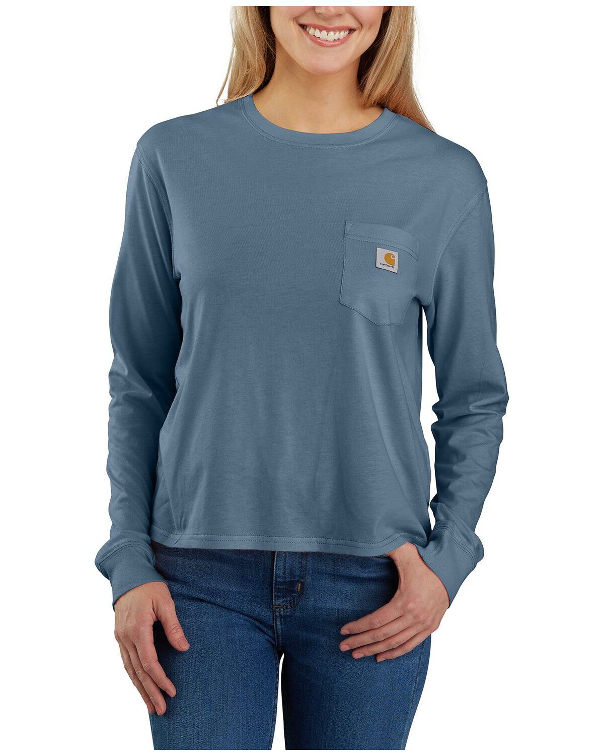 Carhartt Women's TENCEL® Fiber Series Loose Fit Long Sleeve Graphic Pocket Tee