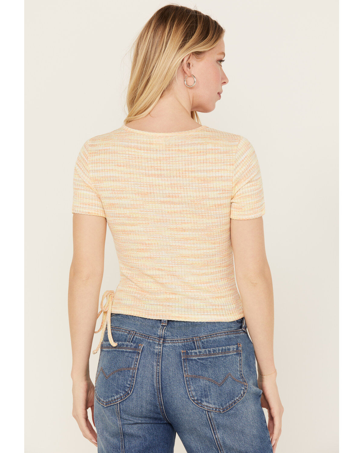 Wild Moss Women's Space Dye Faux Wrap Top