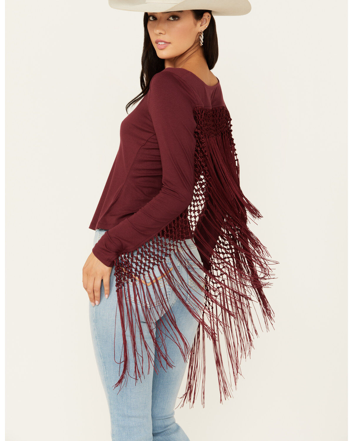 Idyllwind Women's Elsie Kimono Fringe Top