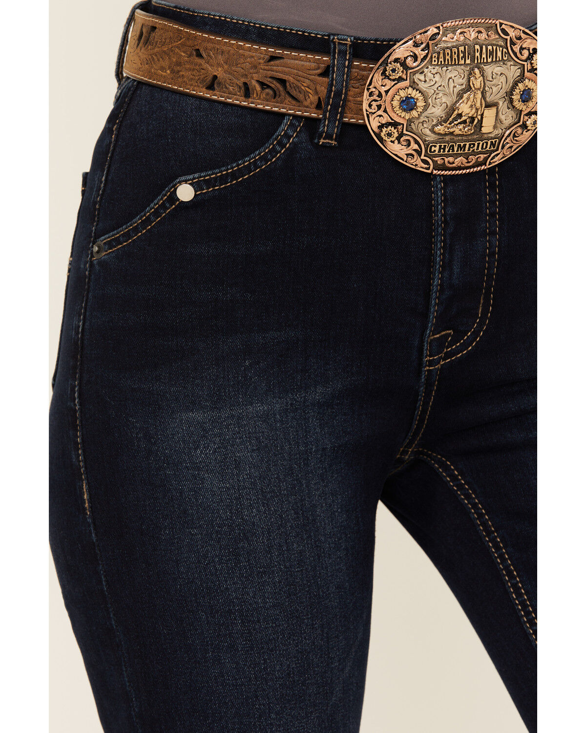 Rock & Roll Denim Women's Dark Wash High Rise Bootcut Stretch Denim Jeans