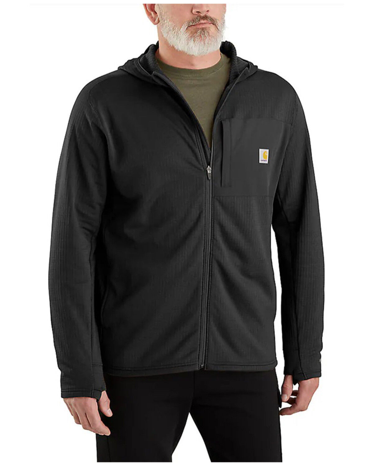 Carhartt Men's Force® Relaxed Fit Long Sleeve Zip-Up Hooded Shirt