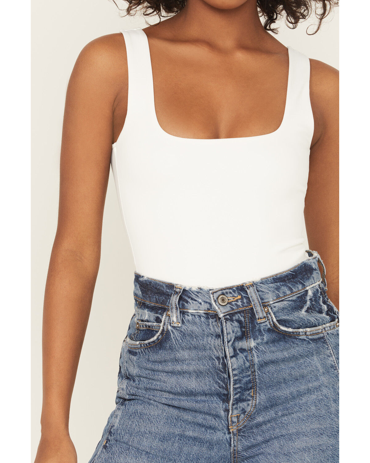 Good American Women's Scuba Solid Sleeveless Bodysuit