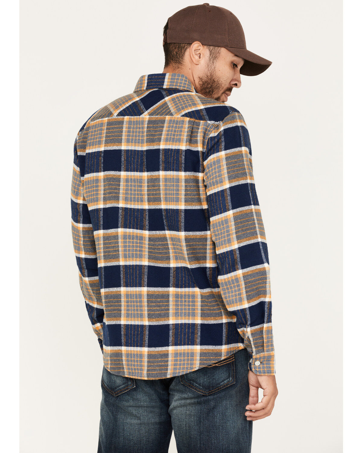 Brixton Men's Bowery Plaid Print Long Sleeve Button-Down Flannel Shirt