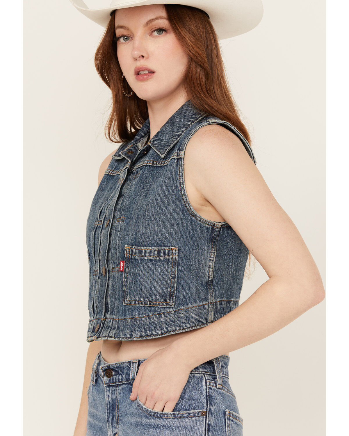 Levi's Women's Utility Trucker Denim Vest