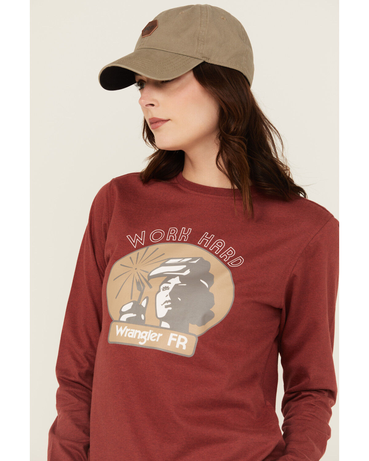 Wrangler Women's FR Work Hard Long Sleeve Graphic Work T-Shirt