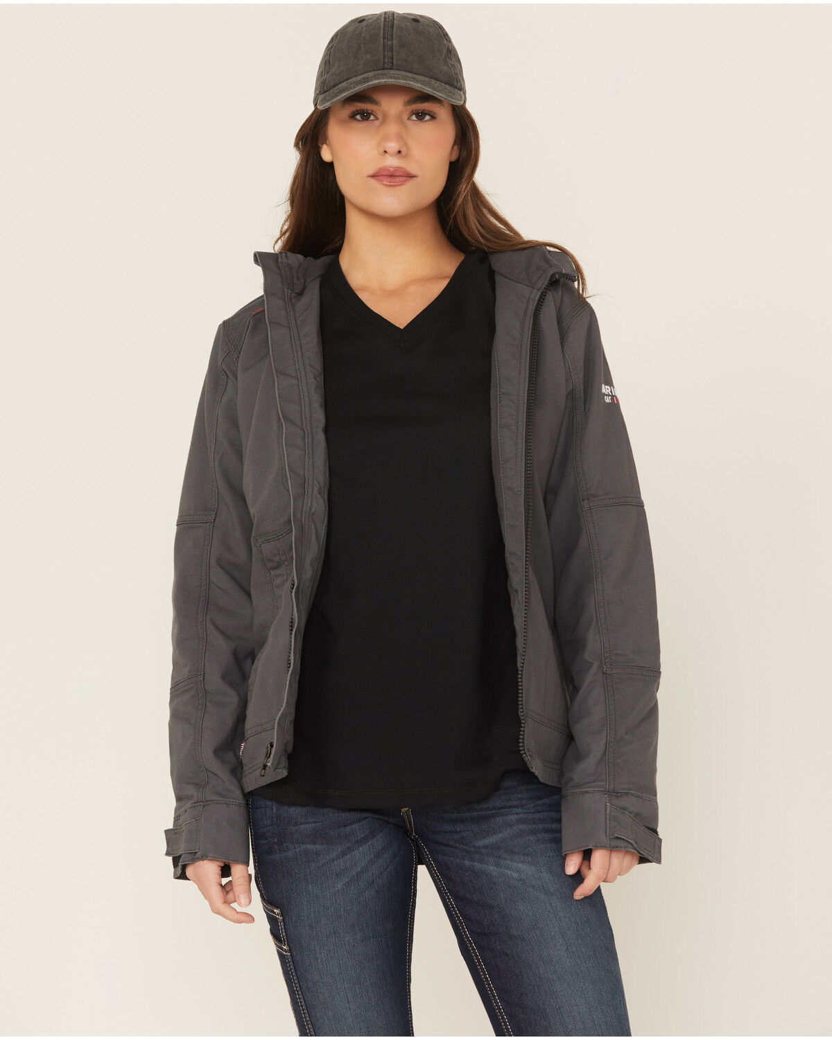 Ariat Women's Iron Grey FR Duralight Stretch Canvas Jacket
