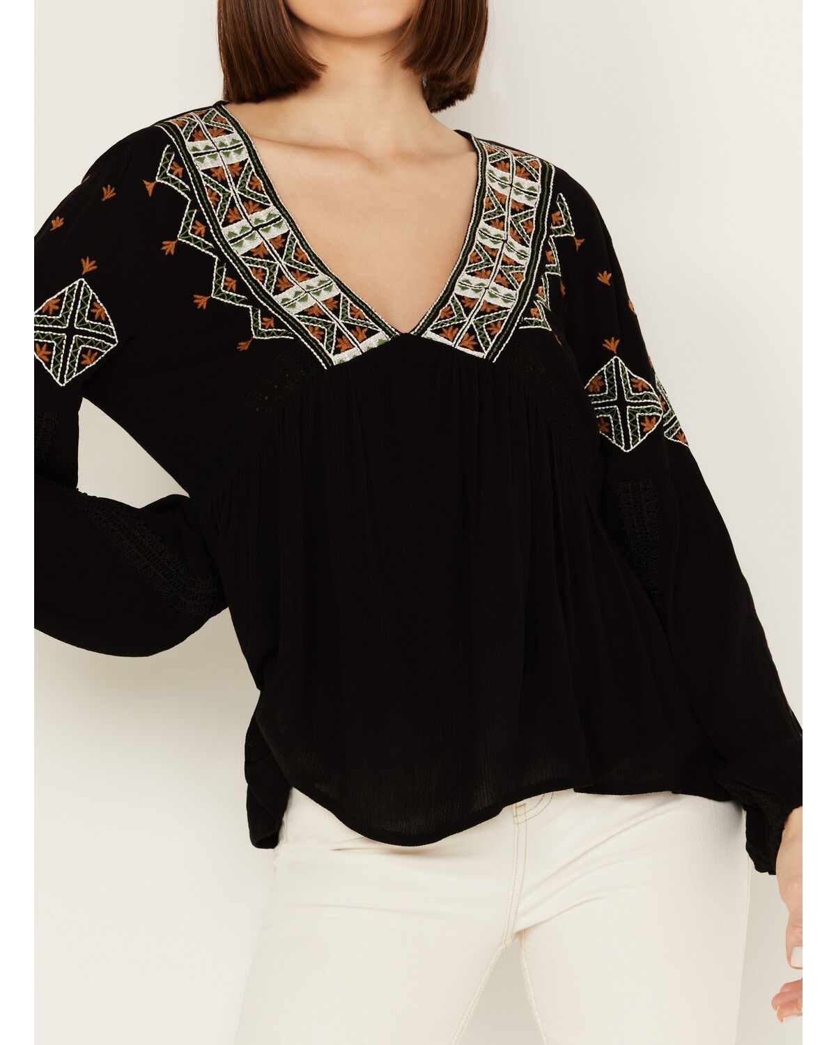 Shyanne Women's Embroidered Boho Top