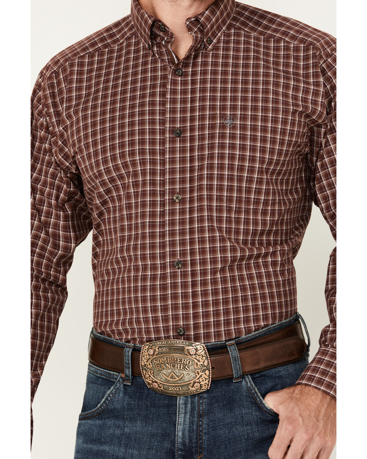 Ariat Men's Nicco Plaid Print Long Sleeve Button-Down Performance Shirt