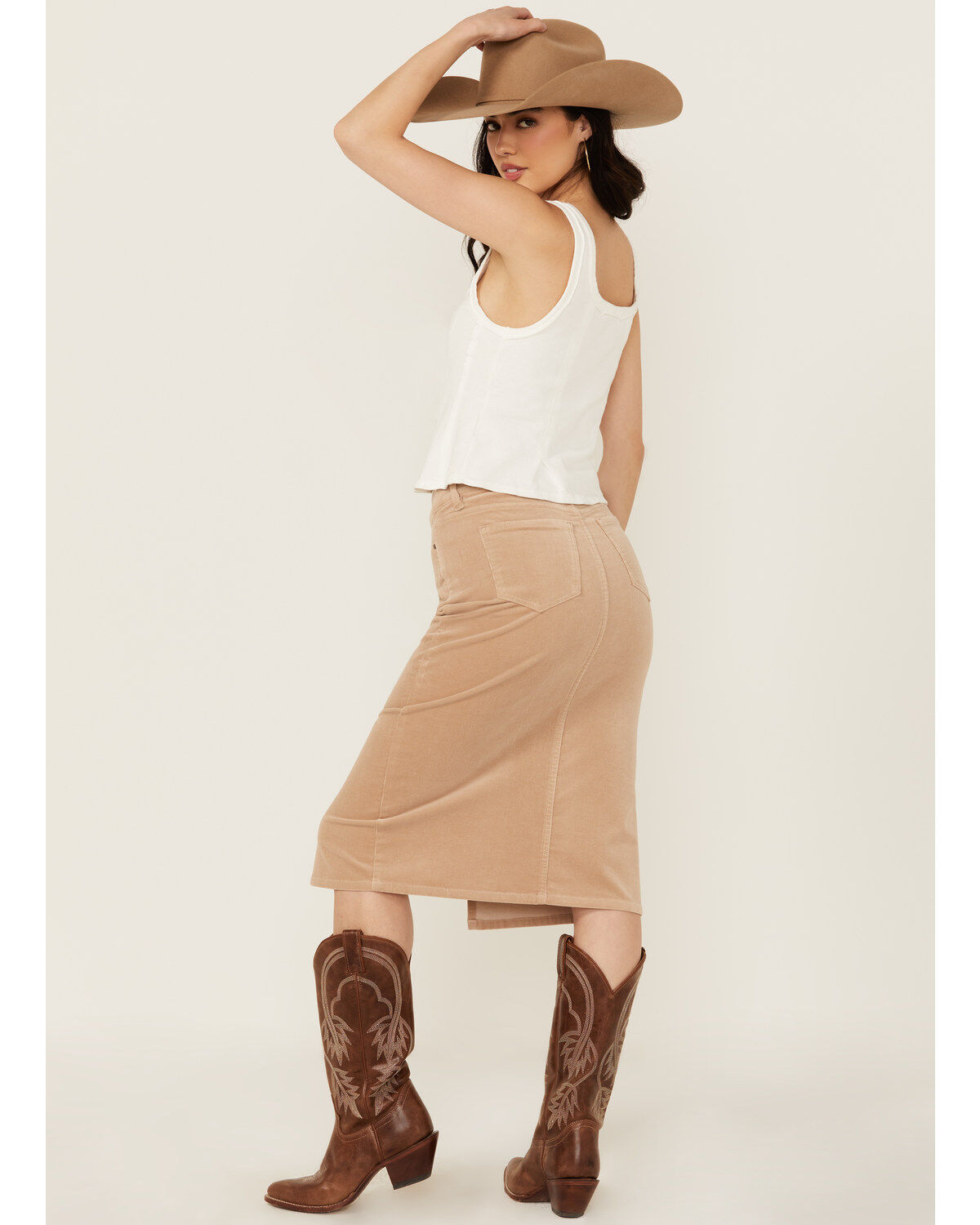 Shyanne Women's Corduroy Midi Skirt