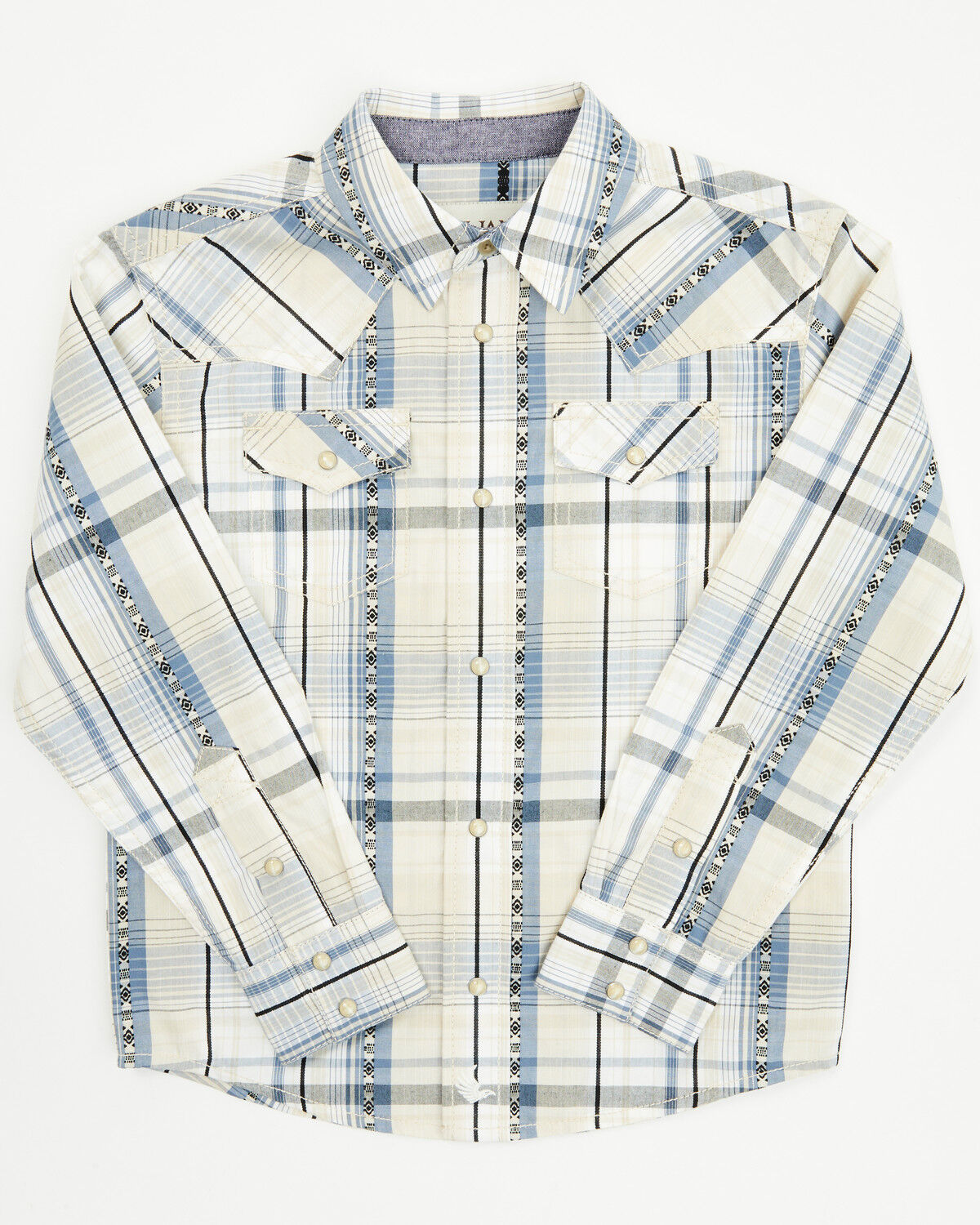 Cody James Toddler Boys' Western Wind Plaid Print Long Sleeve Snap Western Shirt