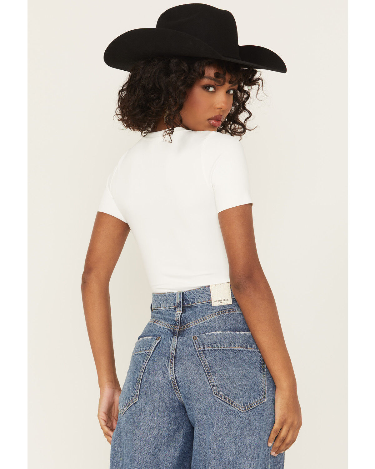 Good American Women's Scuba Solid Short Sleeve Bodysuit