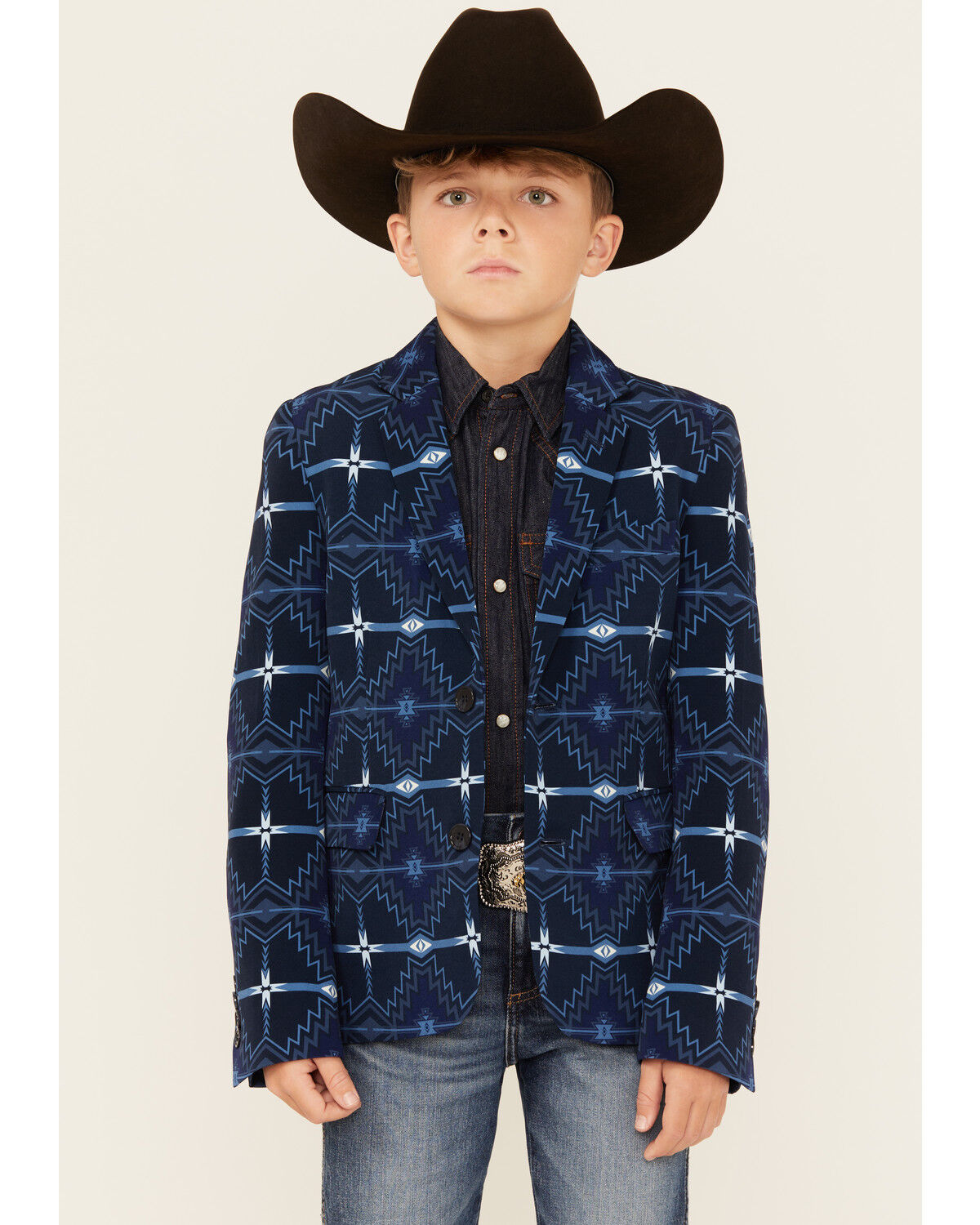 Rock & Roll Denim Boys' Southwestern Print Blazer