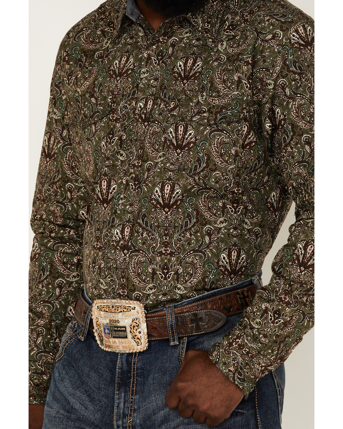 Cody James Men's Rio Sonora Paisley Print Long Sleeve Snap Western Shirt